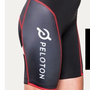 Peloton Black and Red Performance Shorts